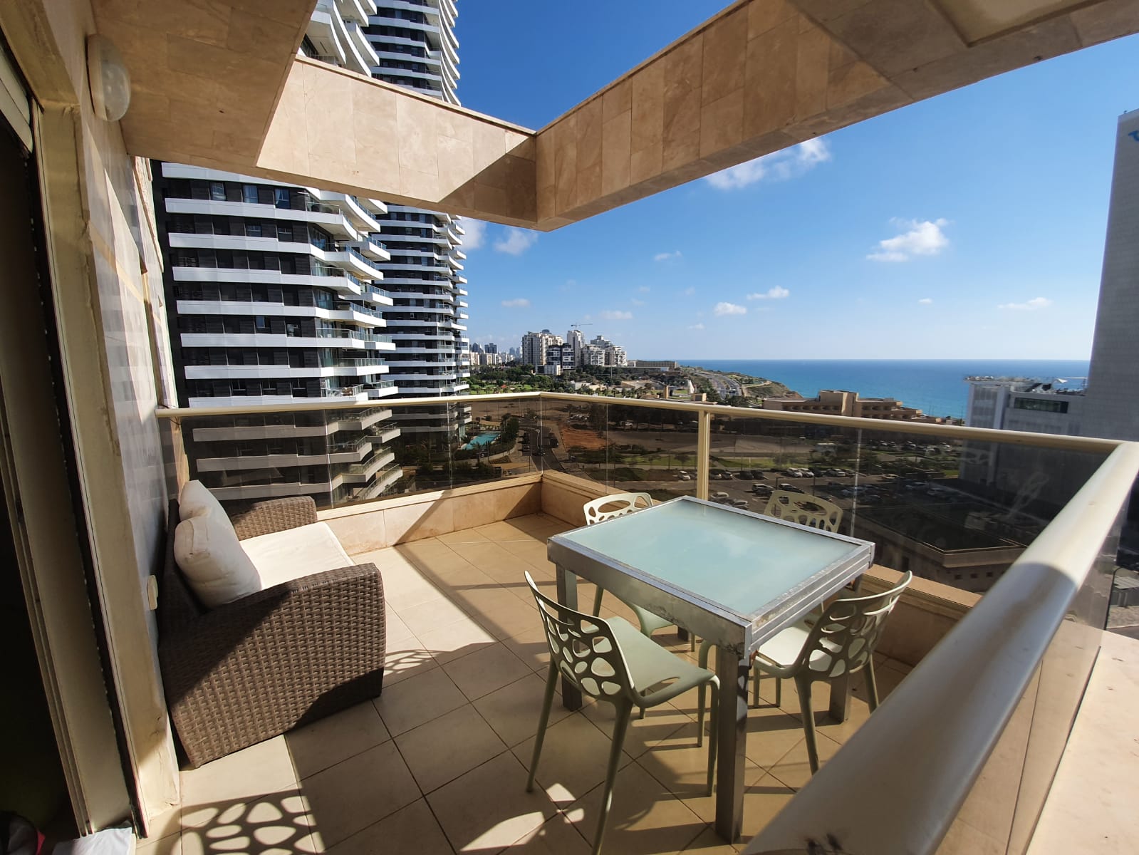 balcony with sea view