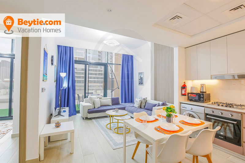 A Bright 1BR with Huge Balcony in Riviera-37, Meydan