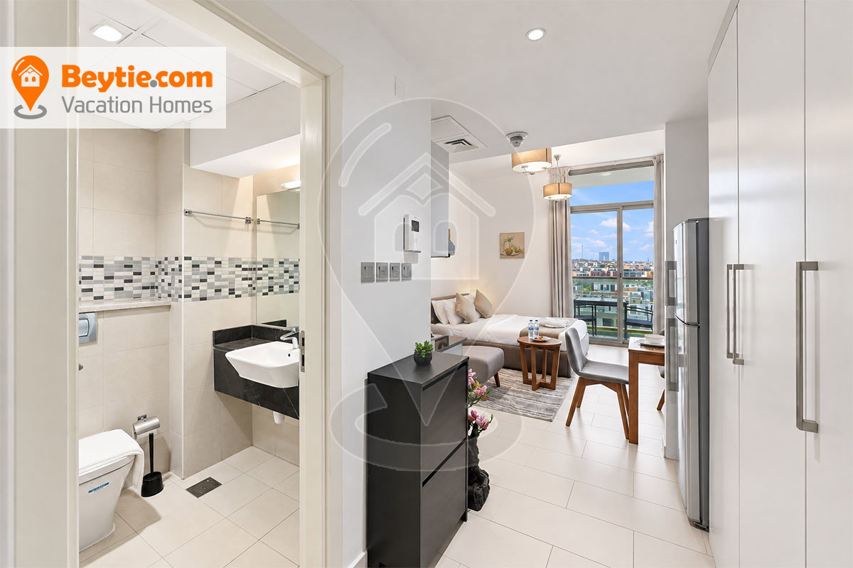 A Bright Furnished Studio in Azizi Montrell